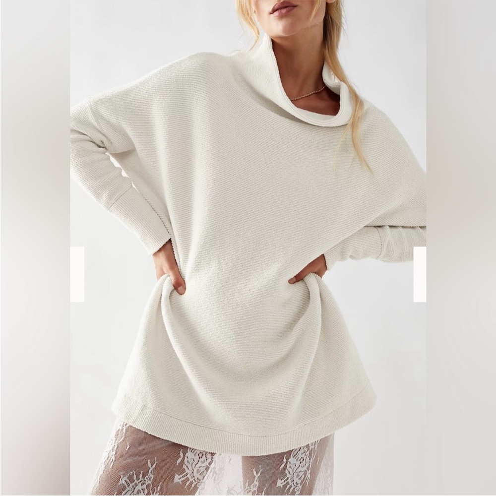 Free People Ottoman Slouchy Oversized Sweater Ecru • Small